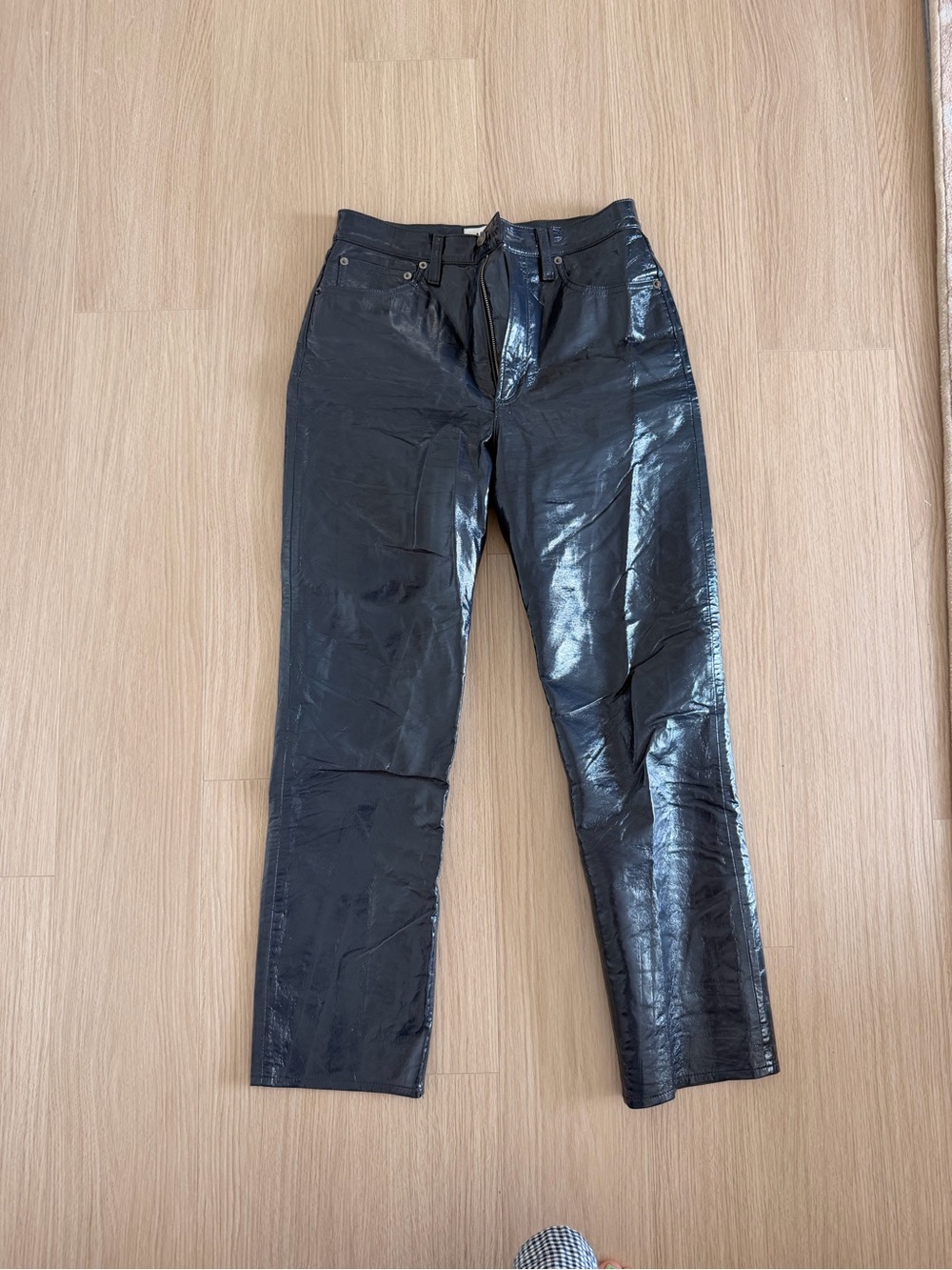 Agolde 50% leather Straight-Leg Jeans